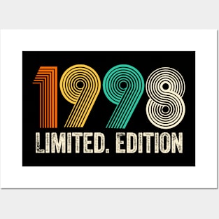 Vintage 1998 Birthday Retro 1998 For Men Women born in 1998 Posters and Art